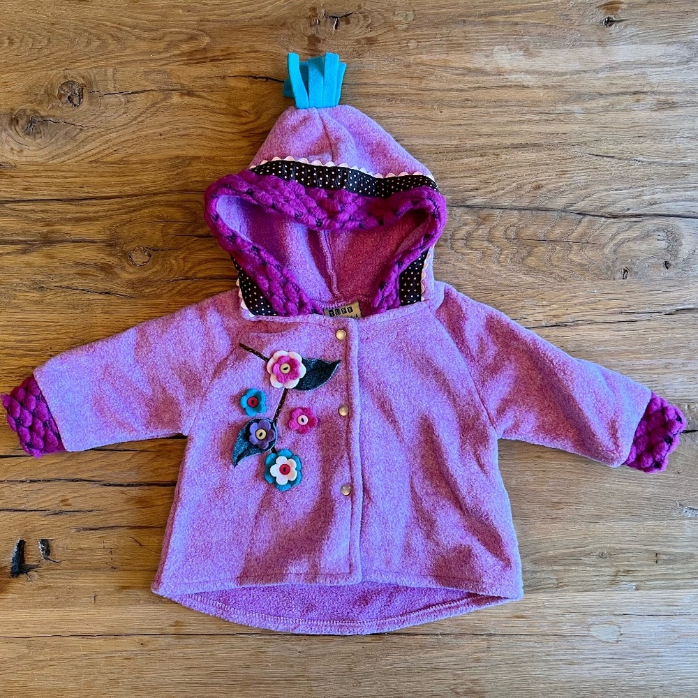 TUFF Kookooshka. Size 6-12 months. Fleece Fall/Spring Coat.